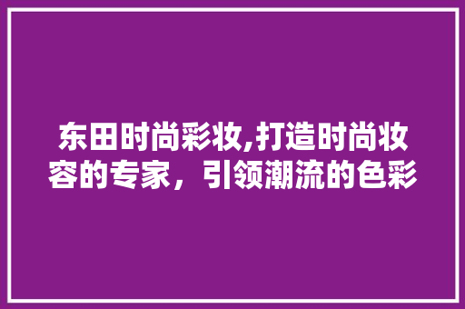 东田时尚彩妆,打造时尚妆容的专家，引领潮流的色彩艺术 饮食大全