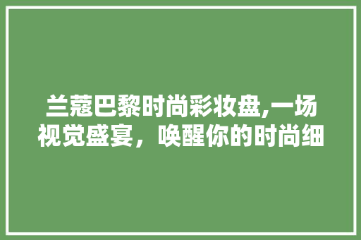 兰蔻巴黎时尚彩妆盘,一场视觉盛宴，唤醒你的时尚细胞 母婴育儿