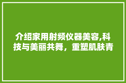 介绍家用射频仪器美容,科技与美丽共舞，重塑肌肤青春活力 饮食大全