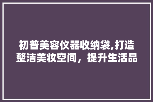初普美容仪器收纳袋,打造整洁美妆空间，提升生活品质