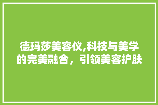 德玛莎美容仪,科技与美学的完美融合，引领美容护肤新潮流