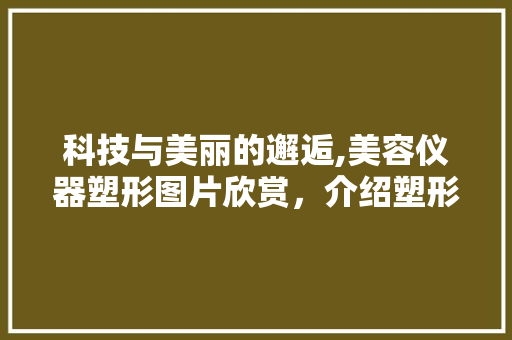 科技与美丽的邂逅,美容仪器塑形图片欣赏，介绍塑形美容新趋势