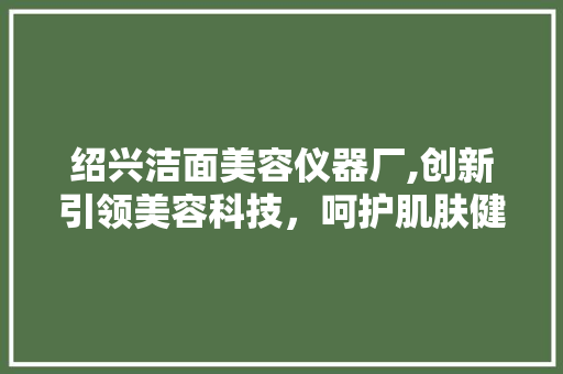 绍兴洁面美容仪器厂,创新引领美容科技，呵护肌肤健康之路
