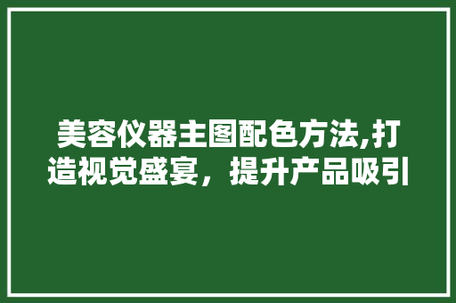 美容仪器主图配色方法,打造视觉盛宴，提升产品吸引力 饮食大全