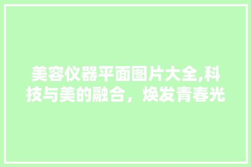 美容仪器平面图片大全,科技与美的融合，焕发青春光彩 婚姻情感