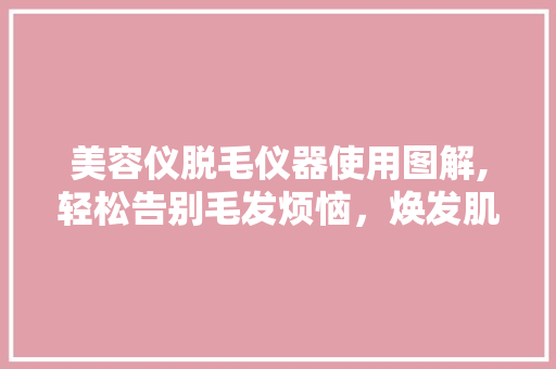 美容仪脱毛仪器使用图解,轻松告别毛发烦恼，焕发肌肤光彩 综合便民