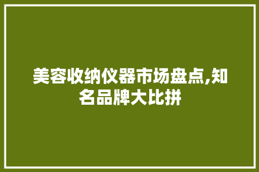美容收纳仪器市场盘点,知名品牌大比拼 饮食大全