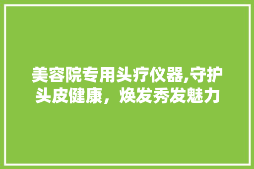 美容院专用头疗仪器,守护头皮健康，焕发秀发魅力