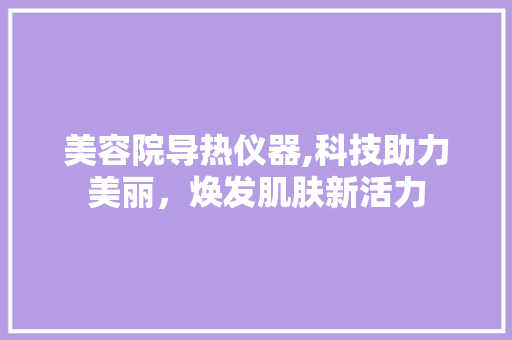 美容院导热仪器,科技助力美丽，焕发肌肤新活力