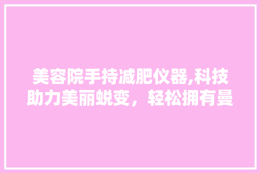 美容院手持减肥仪器,科技助力美丽蜕变，轻松拥有曼妙身材