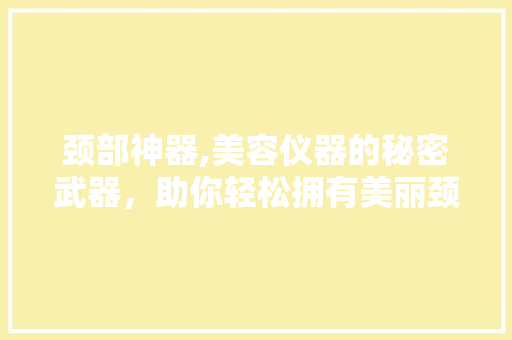 颈部神器,美容仪器的秘密武器，助你轻松拥有美丽颈部