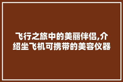 飞行之旅中的美丽伴侣,介绍坐飞机可携带的美容仪器