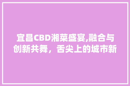 宜昌CBD湘菜盛宴,融合与创新共舞，舌尖上的城市新风尚_宜昌cbd湘菜 饮食大全