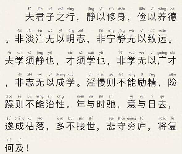 七年级上册诫子书原文「君子之行,静以修身」 母婴育儿 七年级上册诫子书原文「君子之行,静以修身」 七年级上册诫子书原文「君子之行,静以修身」 母婴育儿
